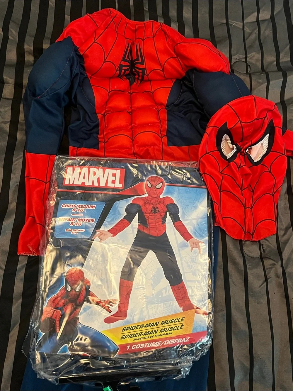 Marvel Red and Navy Spider-Man Muscle Chest Kids Costume with Mask